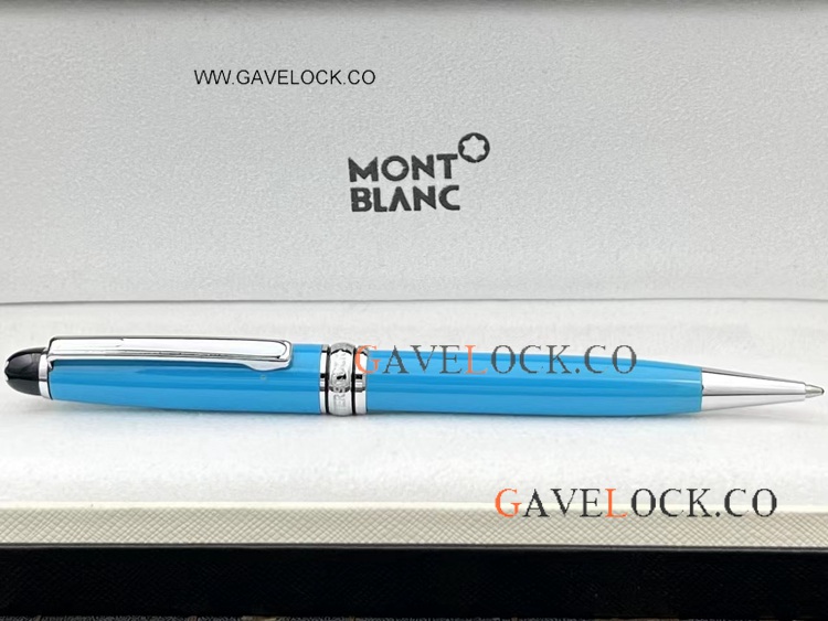 Copy Mont Blanc Meisterstuck Blue Ballpoint Pen Slim